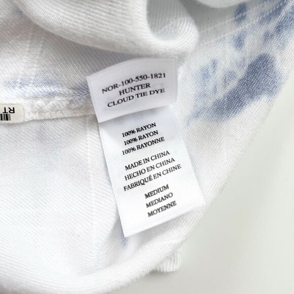 RAILS Hunter Tie Dye Button Down Shirt Blue White Size M - Picture 8 of 11